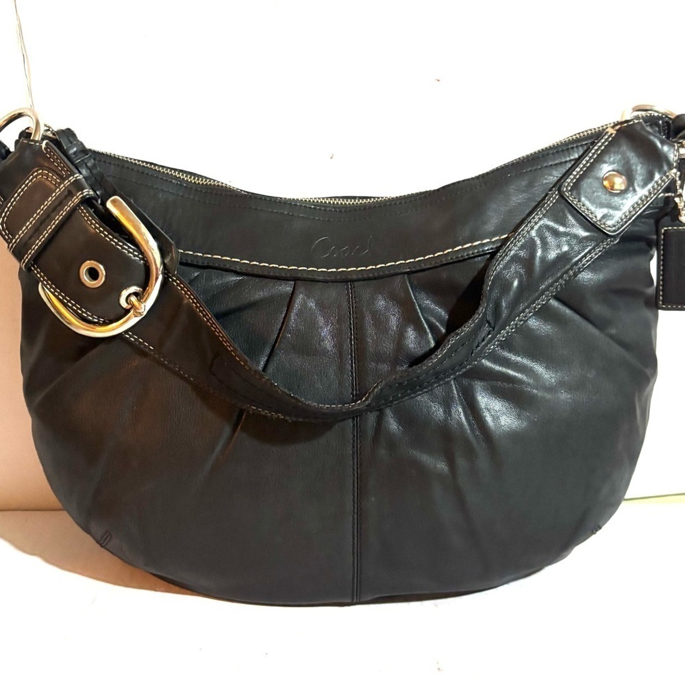 Coach vintage Black Leather Shoulder Bag - Picture 9 of 9